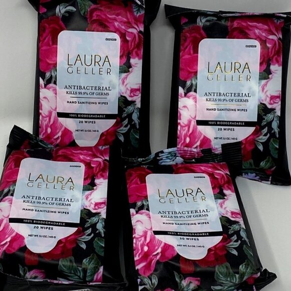 6- Laura Geller Anti Bacterial Wipes. Each pack has 20 wipes.  New Sealed. - Picture 1 of 1